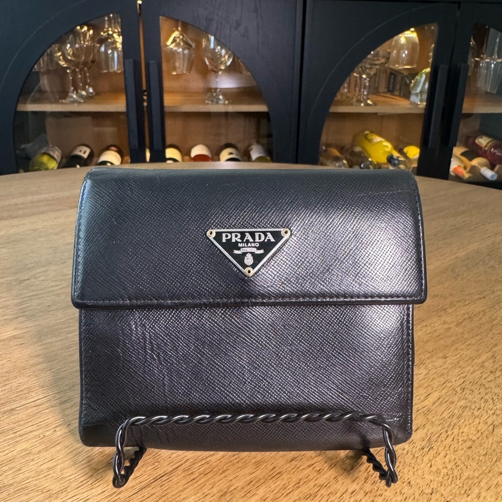 Prada Black Saffiano Leather Wallet